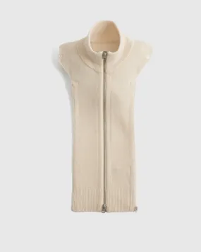 100% Mongolian Cashmere Ribbed Collar Blazer Insert