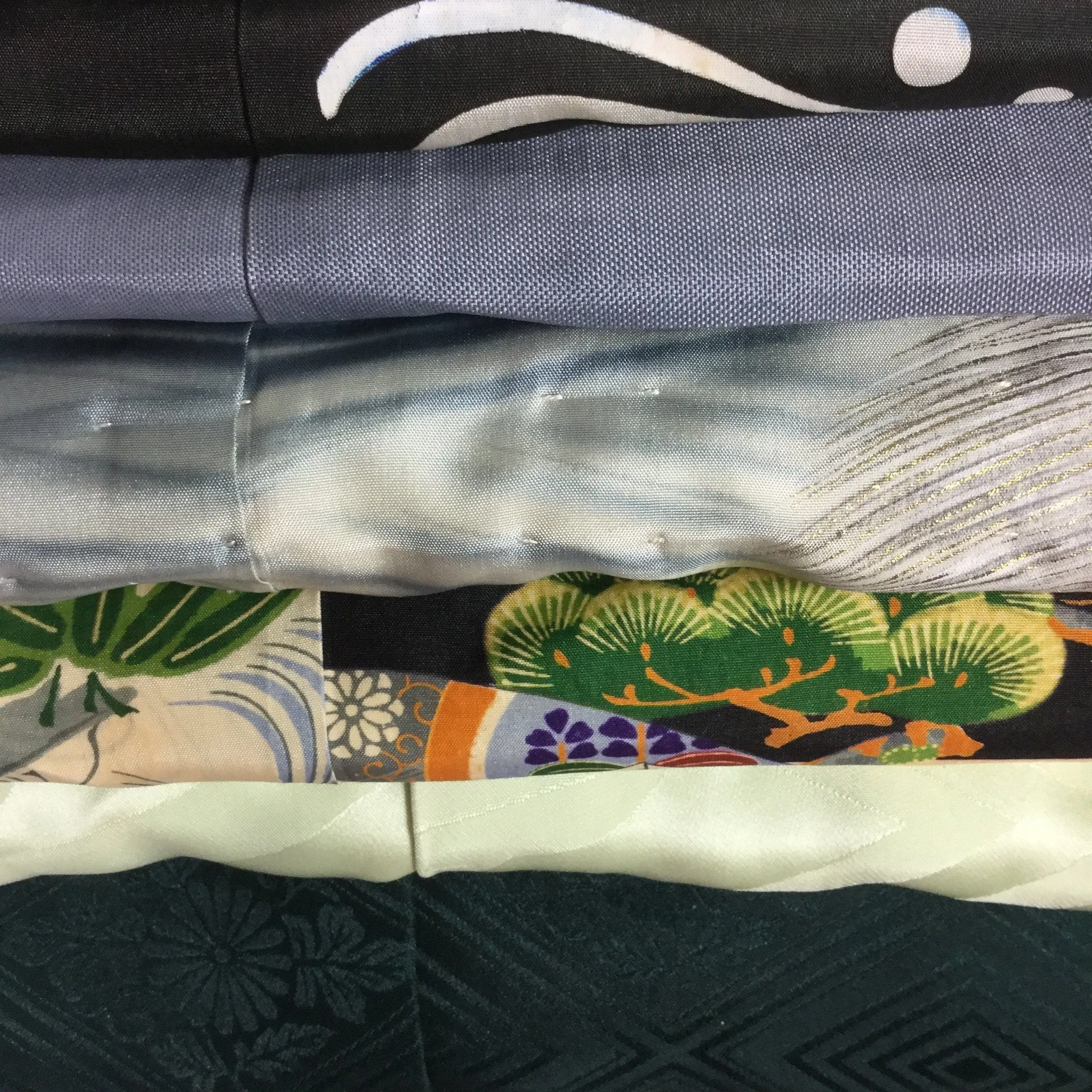 110-BOYS:DISCONTINUED Vintage Japanese Kimonos 10 Lbs Boys Silk Ceremonial Kimonos