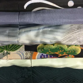 110-BOYS:DISCONTINUED Vintage Japanese Kimonos 10 Lbs Boys Silk Ceremonial Kimonos