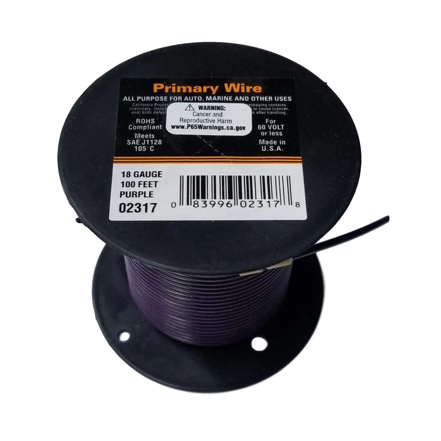 18 Gauge Wire, Violet, Gpt Primary Wire, 16/30, 100 foot