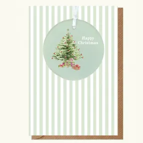 A6 Greeting Card with Ceramic Keepsake -Christmas Tree