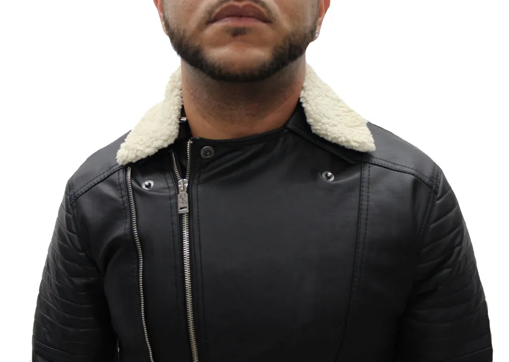 [Akito] Black Leather Jacket