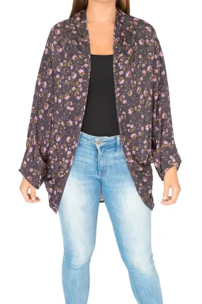 Amelia Kimono in Black Multi