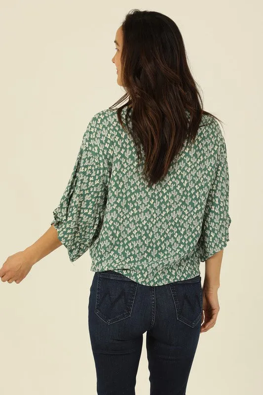 ANG109 - CACTUS PRINT TOP