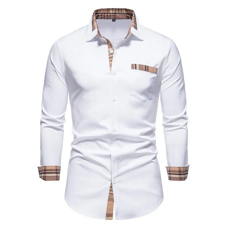 Angelo Ricci™ Designer Button Up Business Dress Shirt