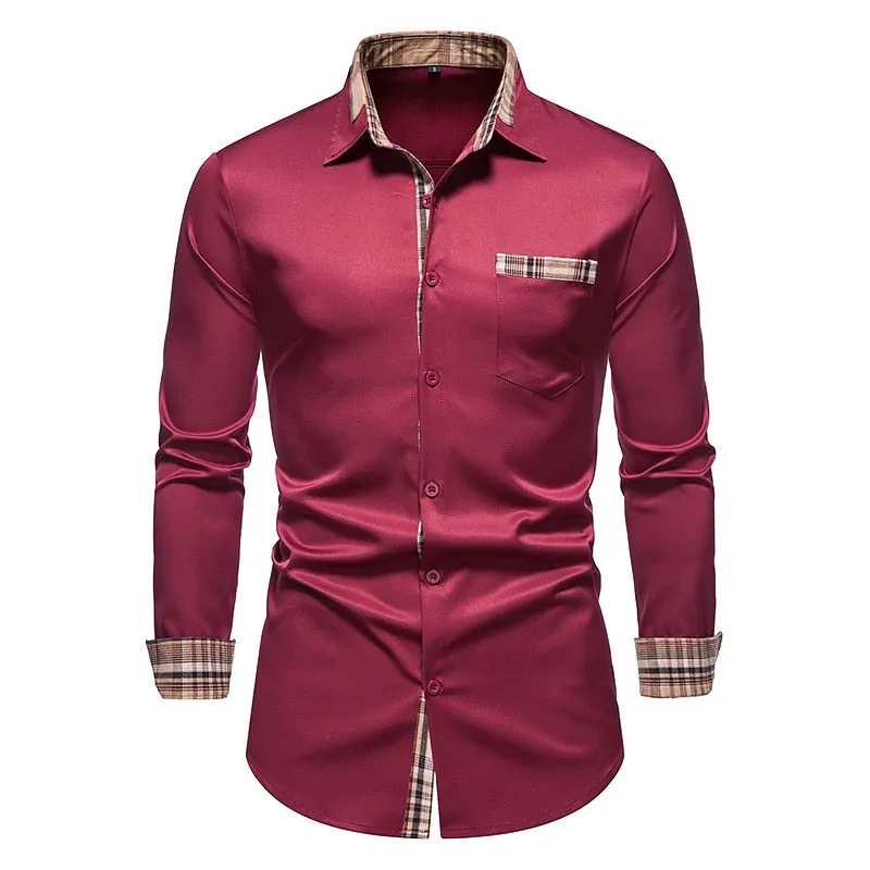 Angelo Ricci™ Designer Button Up Business Dress Shirt