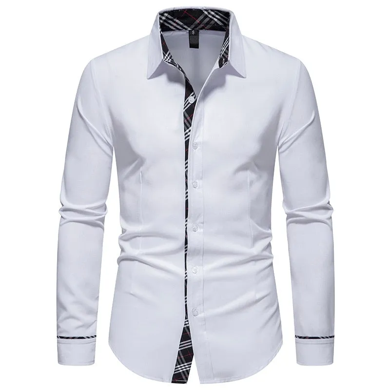 Angelo Ricci™ Designer Button Up Business Dress Shirt