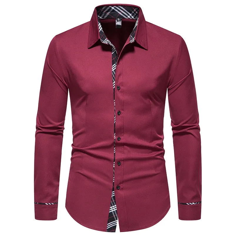 Angelo Ricci™ Designer Button Up Business Dress Shirt