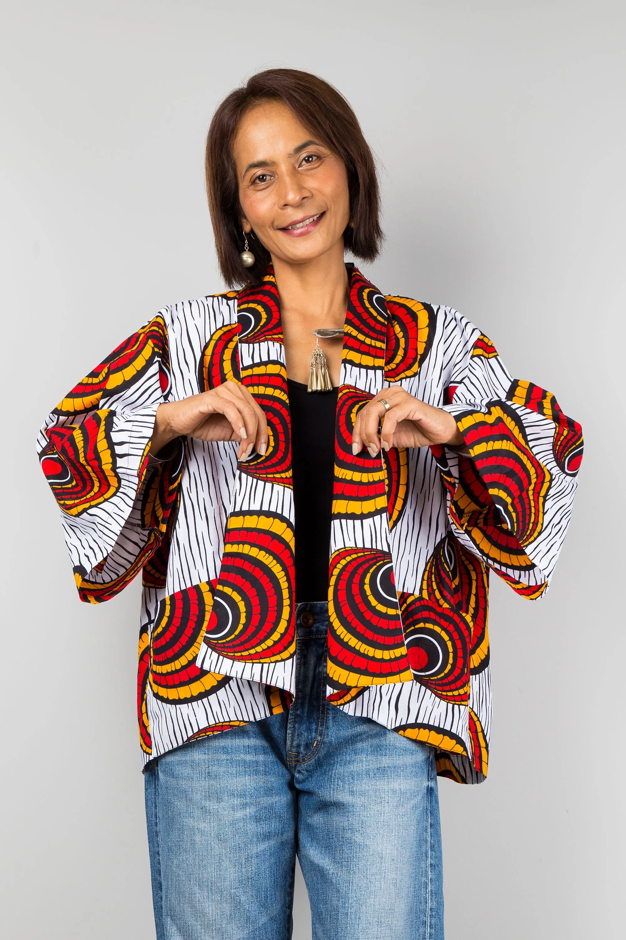 Ankara kimono jacket
