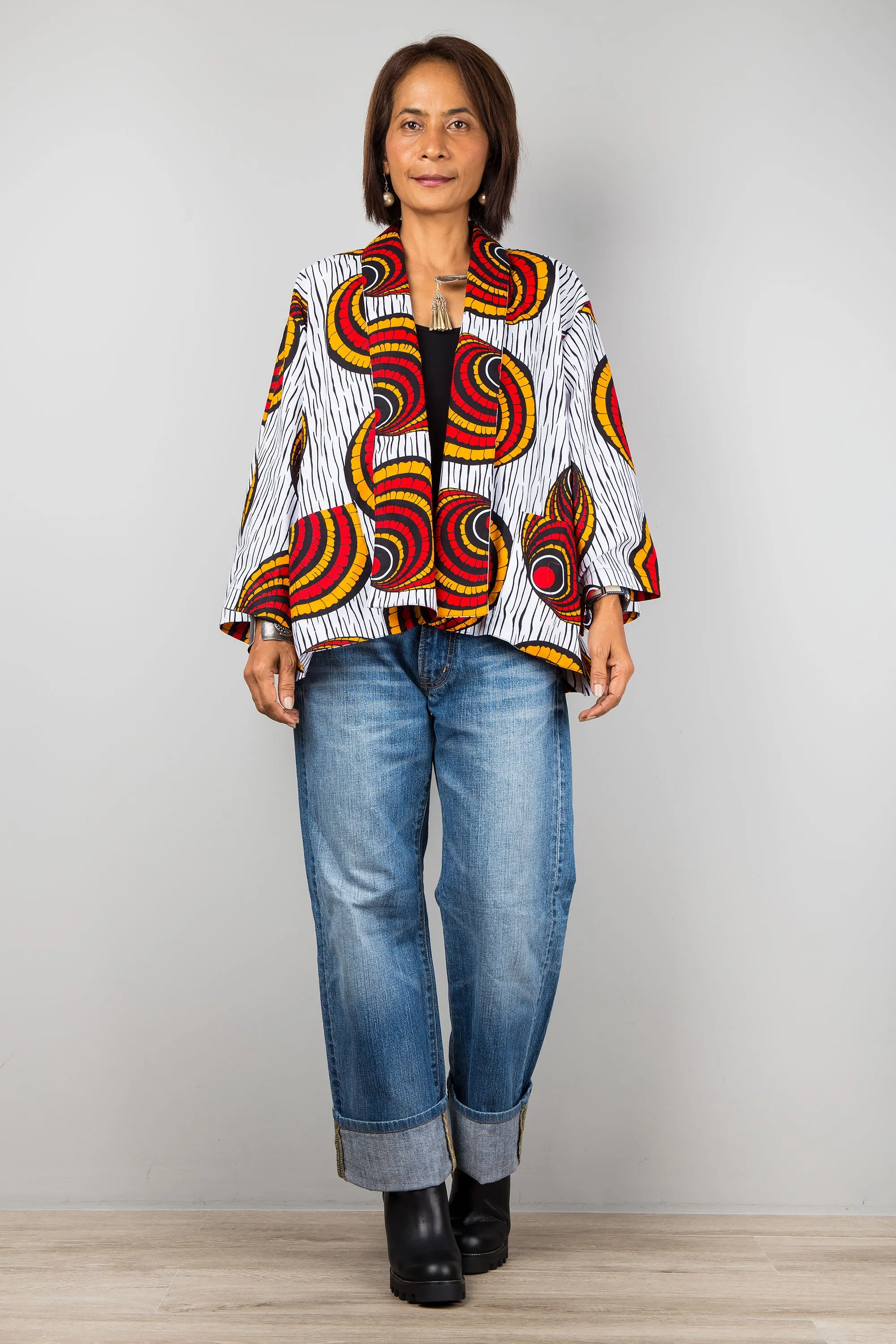 Ankara kimono jacket