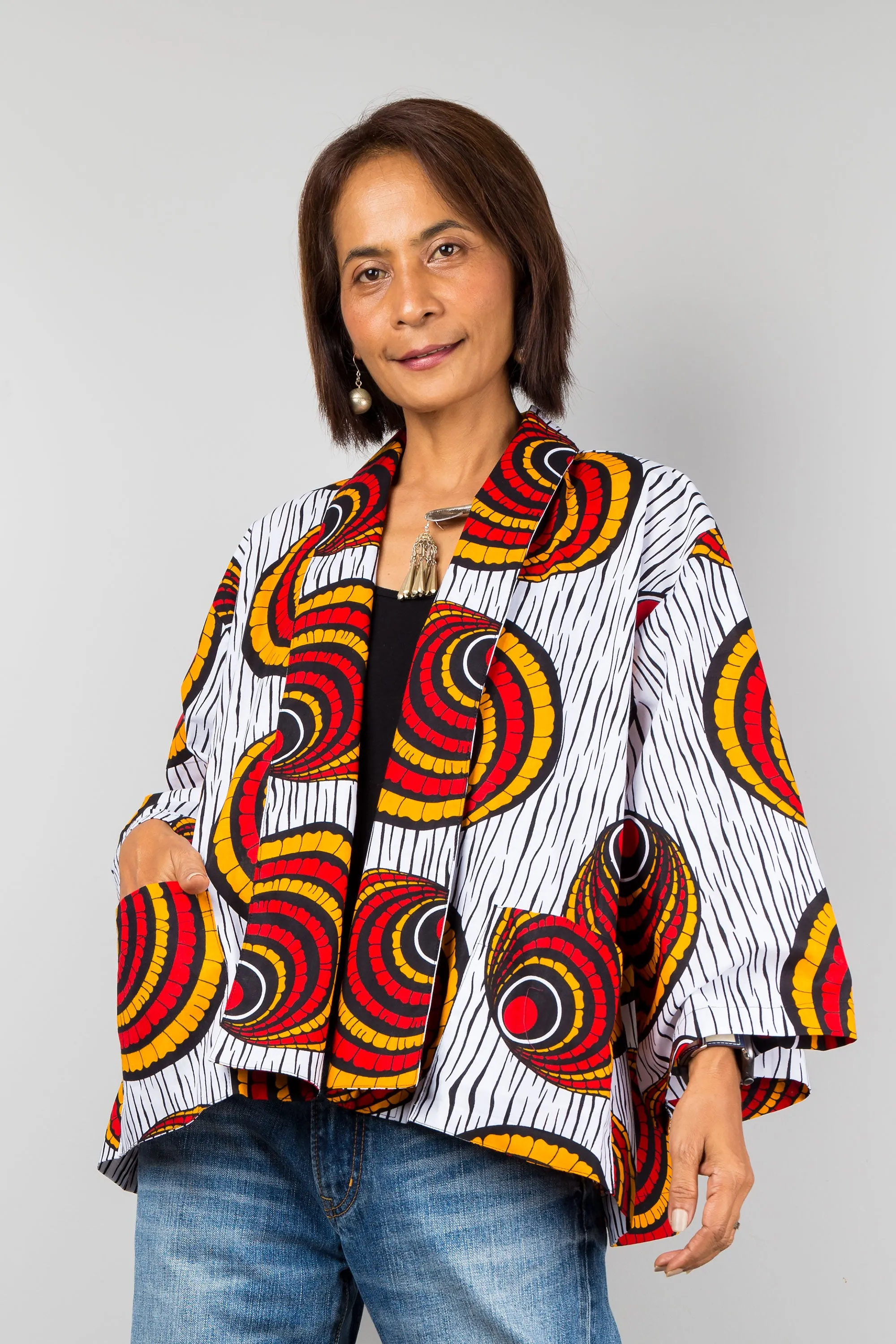 Ankara kimono jacket
