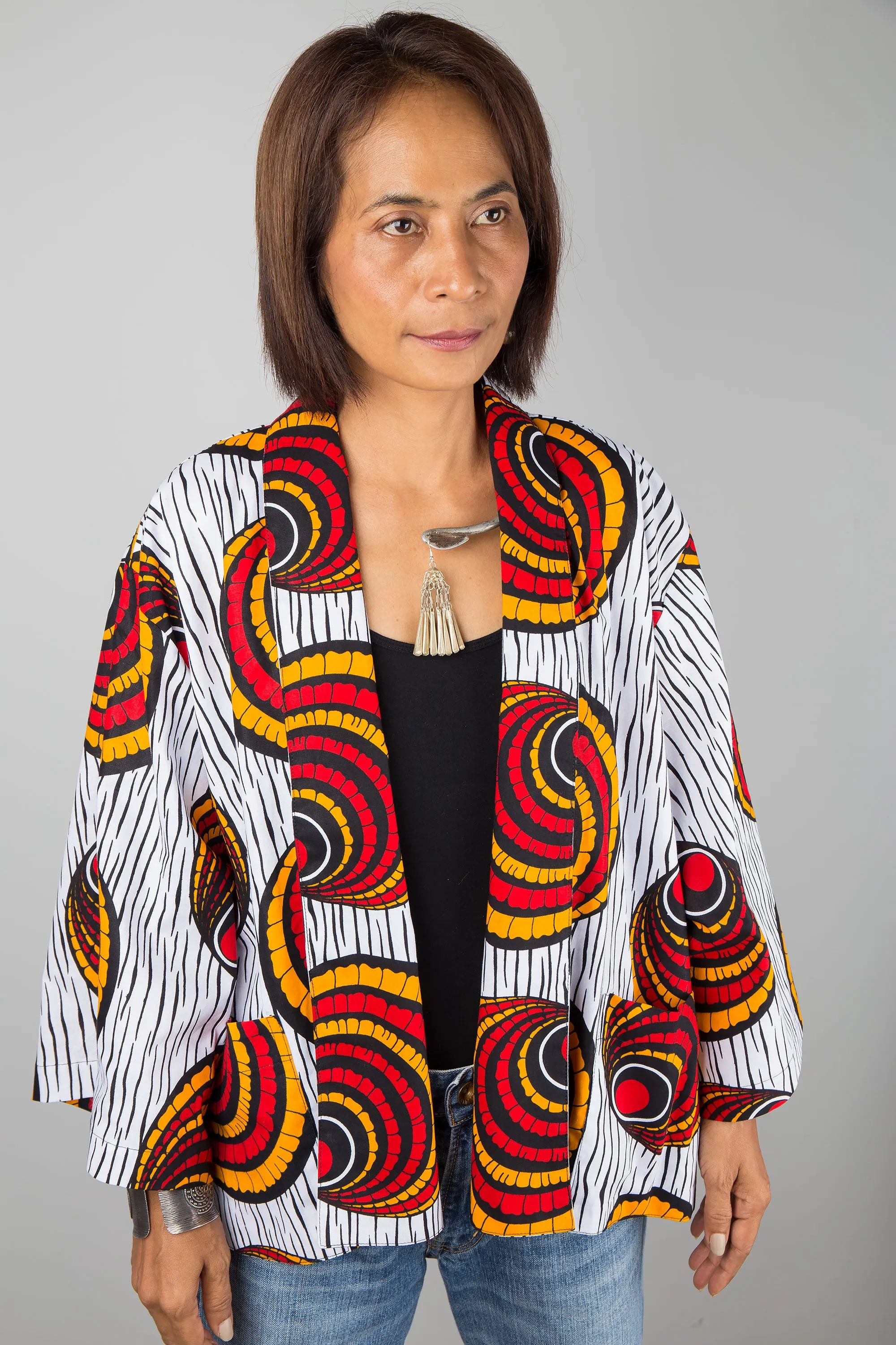 Ankara kimono jacket