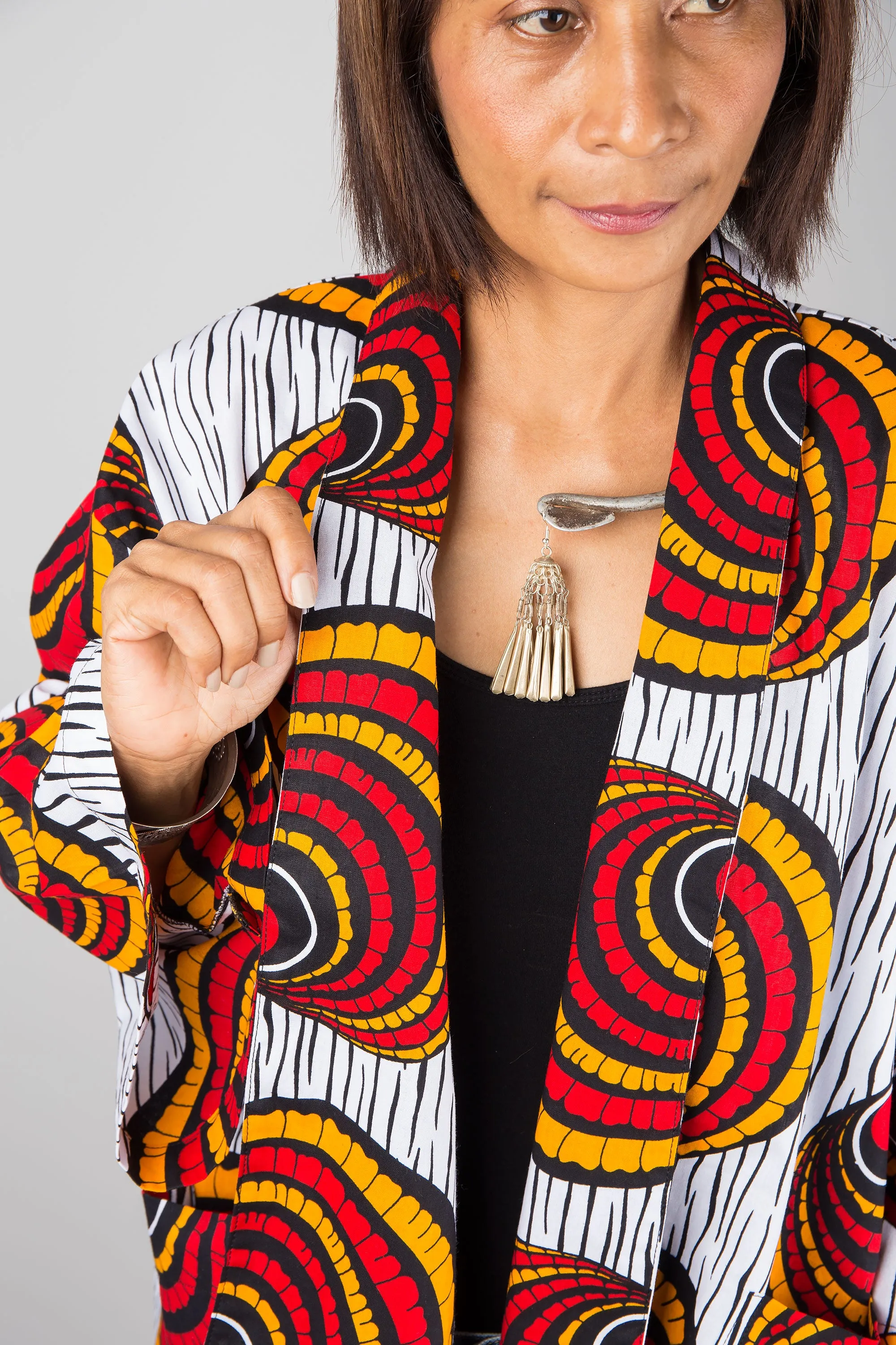Ankara kimono jacket