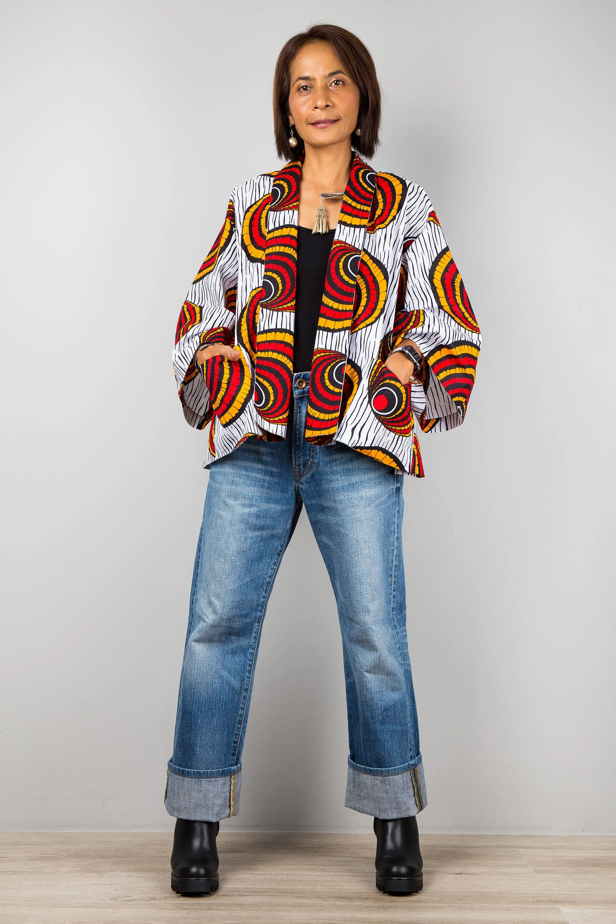 Ankara kimono jacket