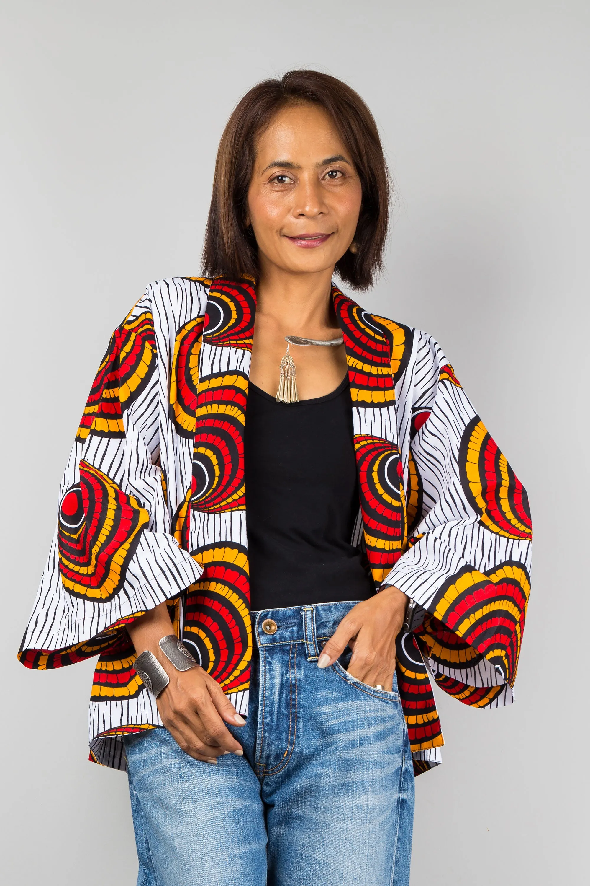 Ankara kimono jacket