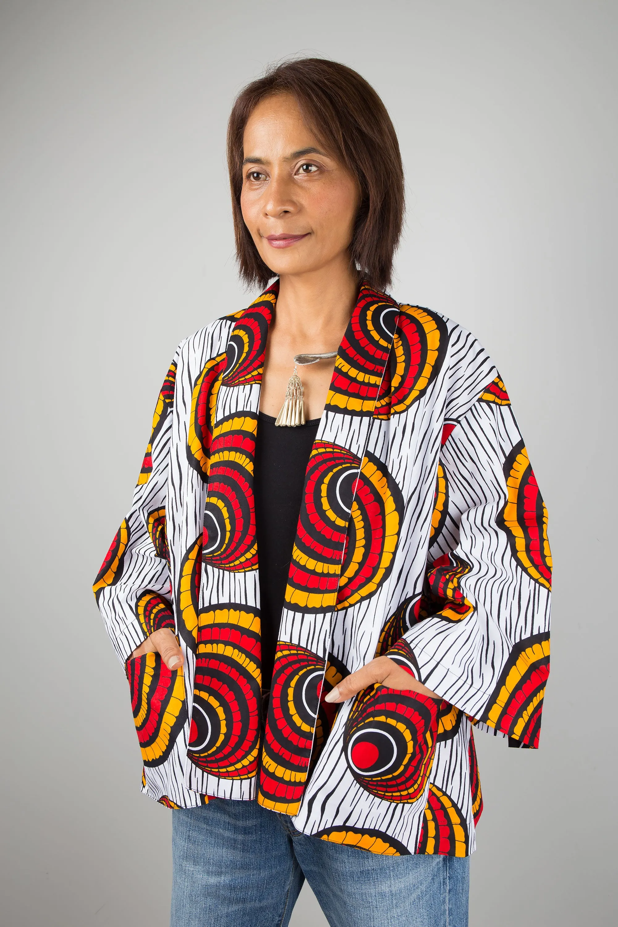 Ankara kimono jacket