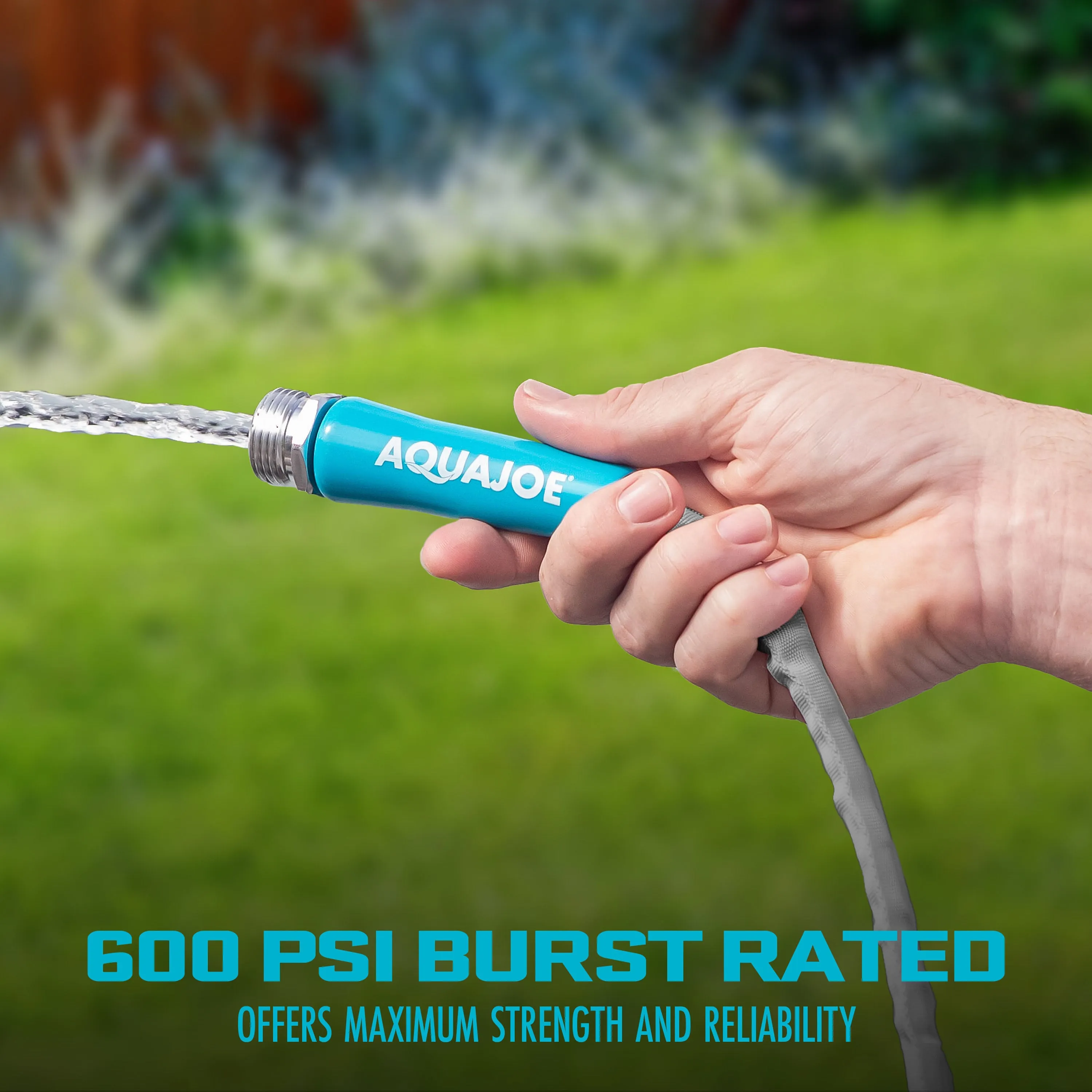Aqua Joe AJFJH50-PRX Xtreme Fiberjacket Garden Hose | 50-Foot | Metal Fittings