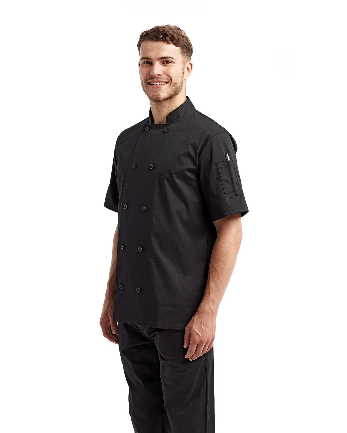 Artisan Collection by Reprime Unisex Short-Sleeve Sustainable Chef's Jacket