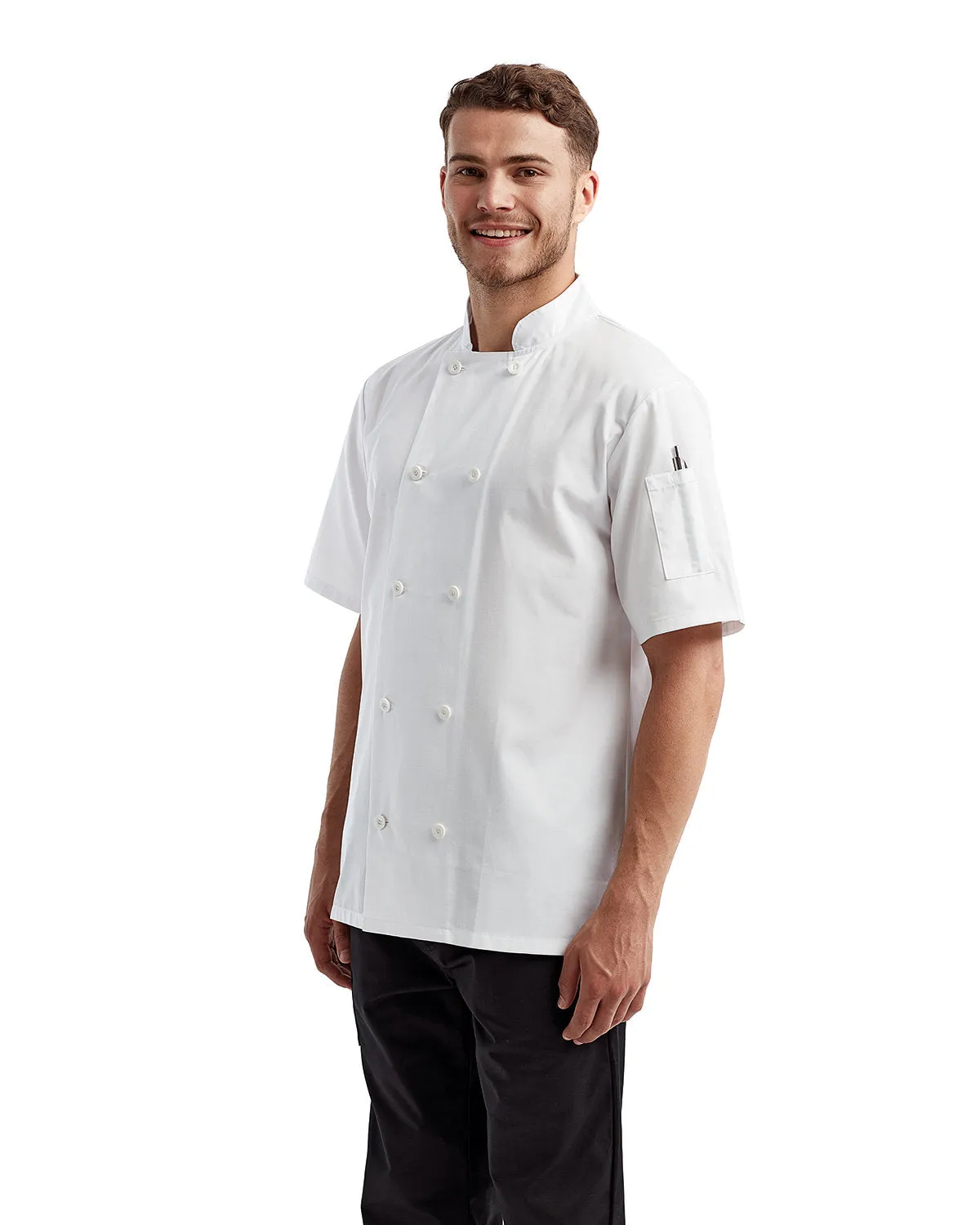 Artisan Collection by Reprime Unisex Short-Sleeve Sustainable Chef's Jacket