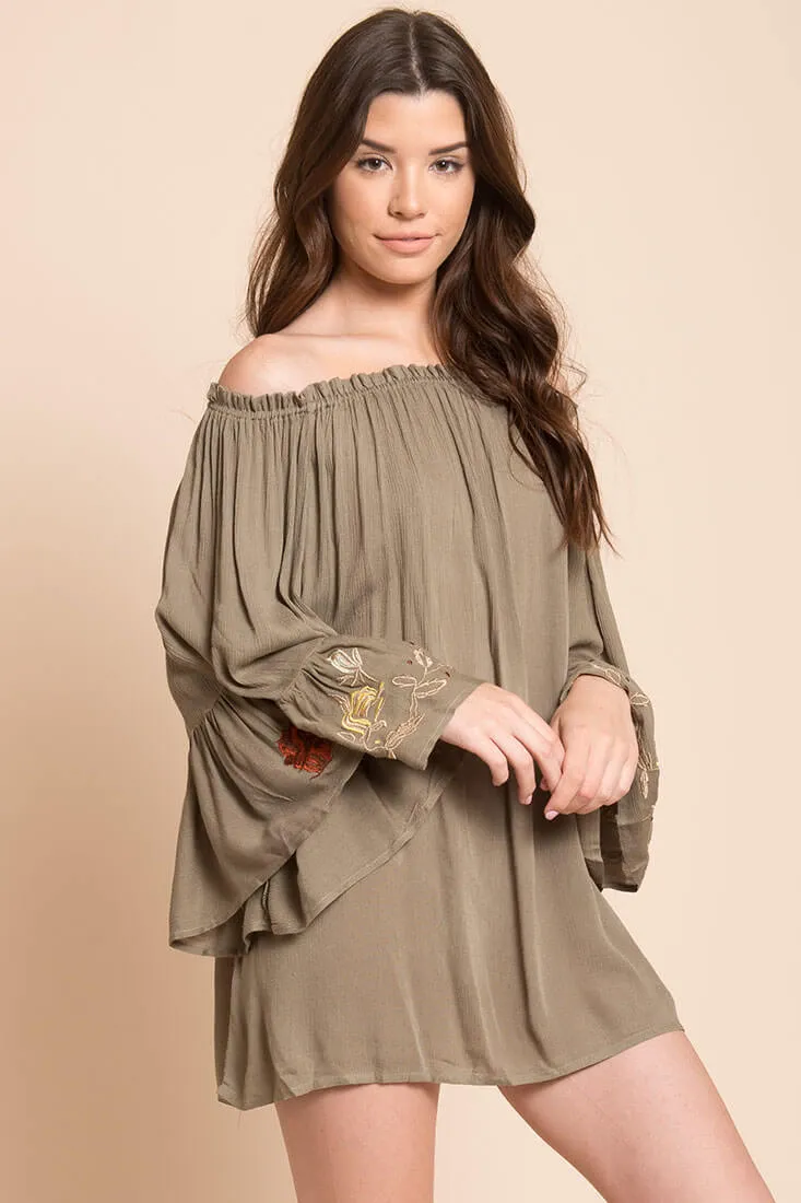 Aubree Loose Dress Olive