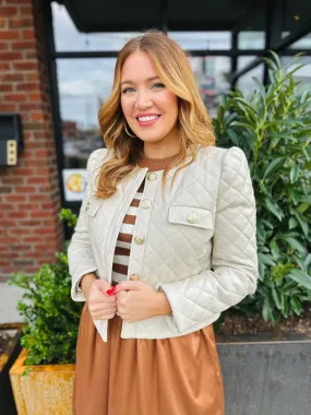 Aubrey Quilted Cropped Jacket