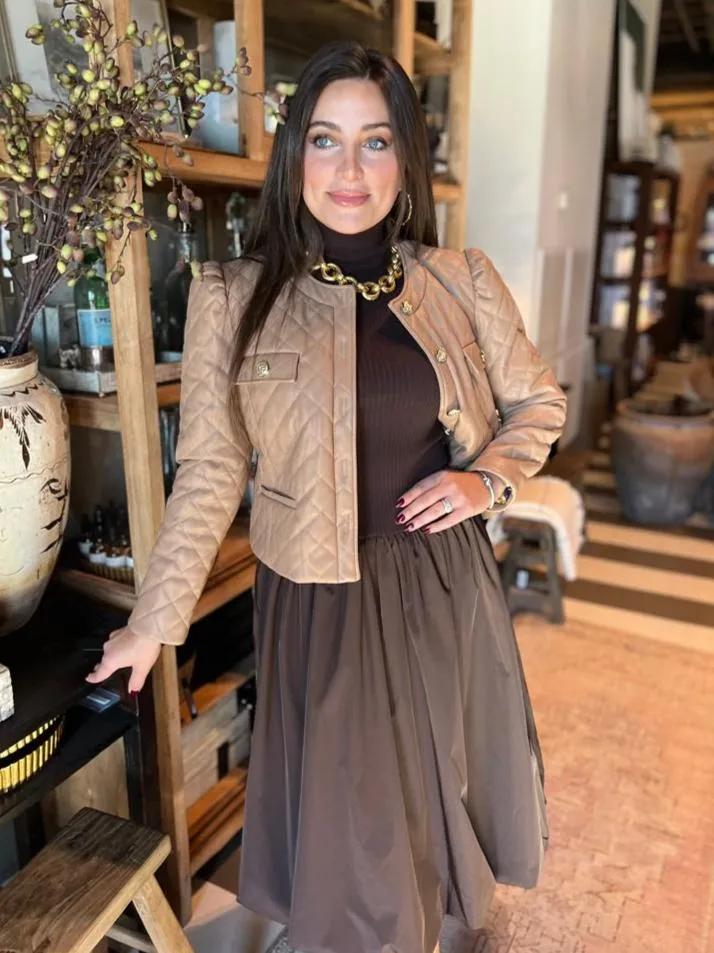 Aubrey Quilted Cropped Jacket