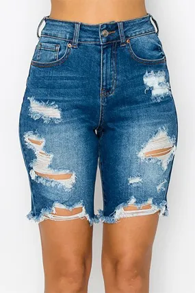 AUTHENTIC DESTRUCTED BOYFRIEND BERMUDA  2-2-2