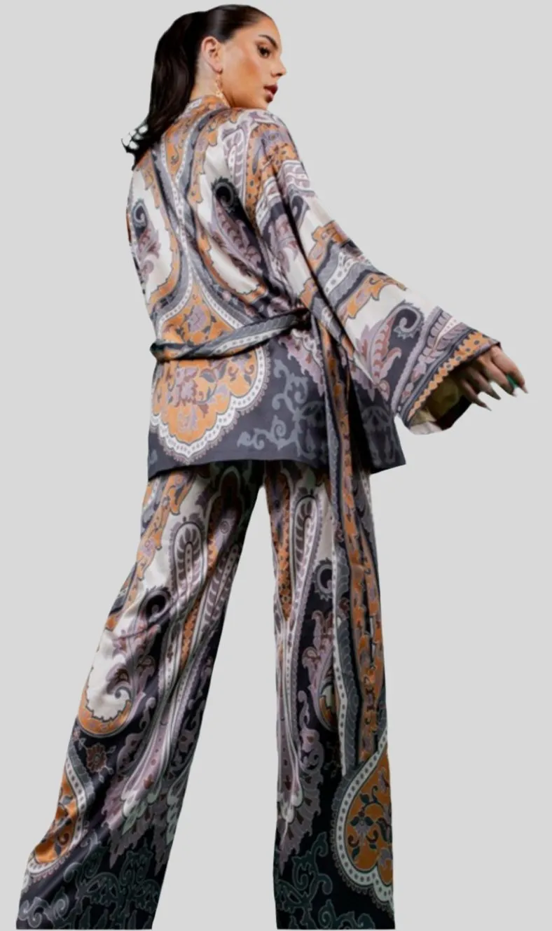 Autumn Kimona Pants Set
