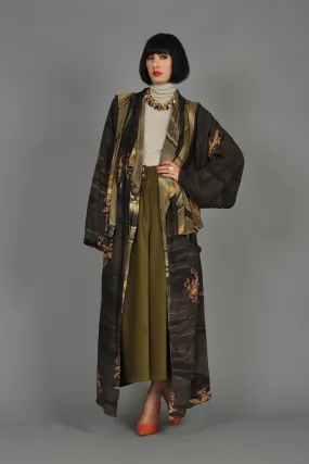Avant Garde 1980s Bohemian Batik Draped Jacket