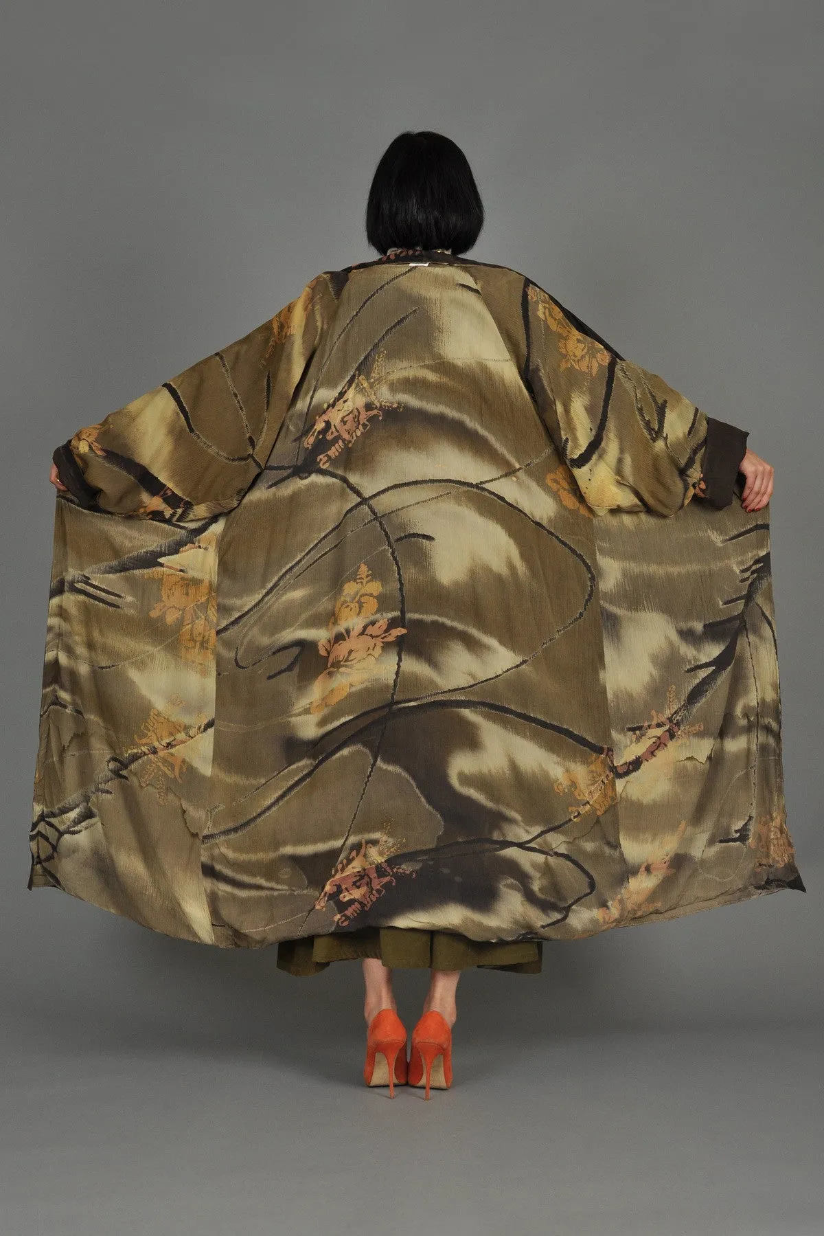 Avant Garde 1980s Bohemian Batik Draped Jacket