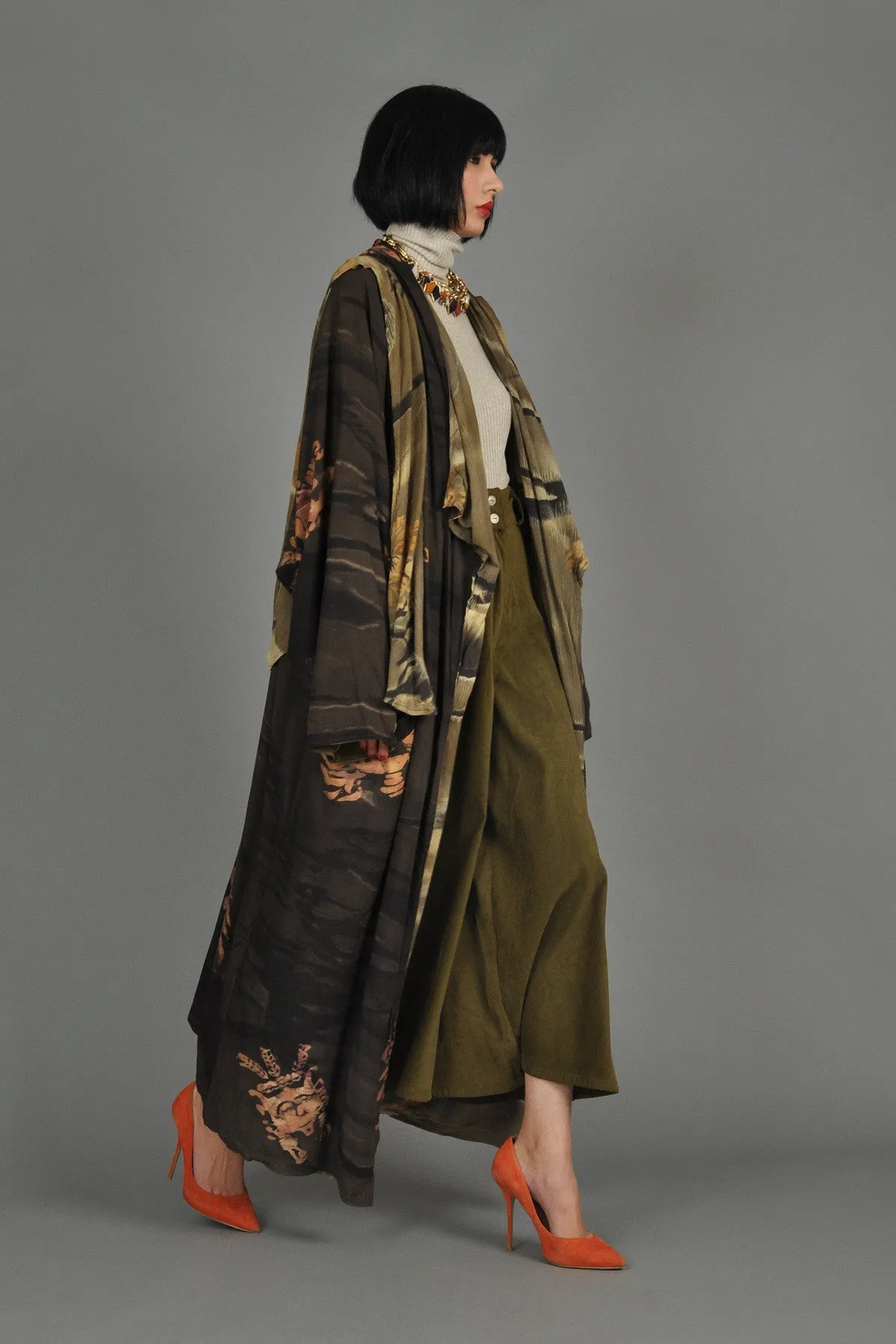 Avant Garde 1980s Bohemian Batik Draped Jacket