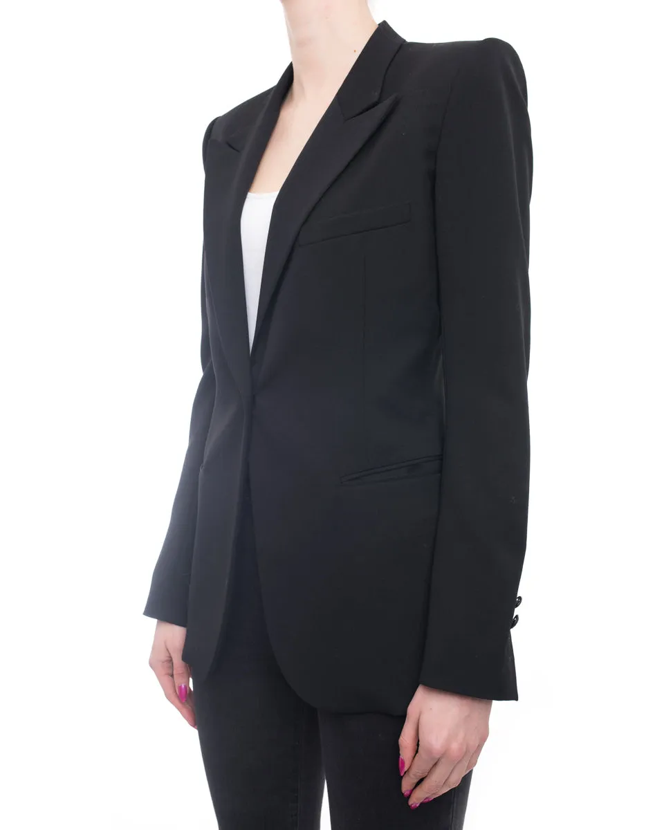 Balmain Black Classic Fitted Blazer Jacket - 38