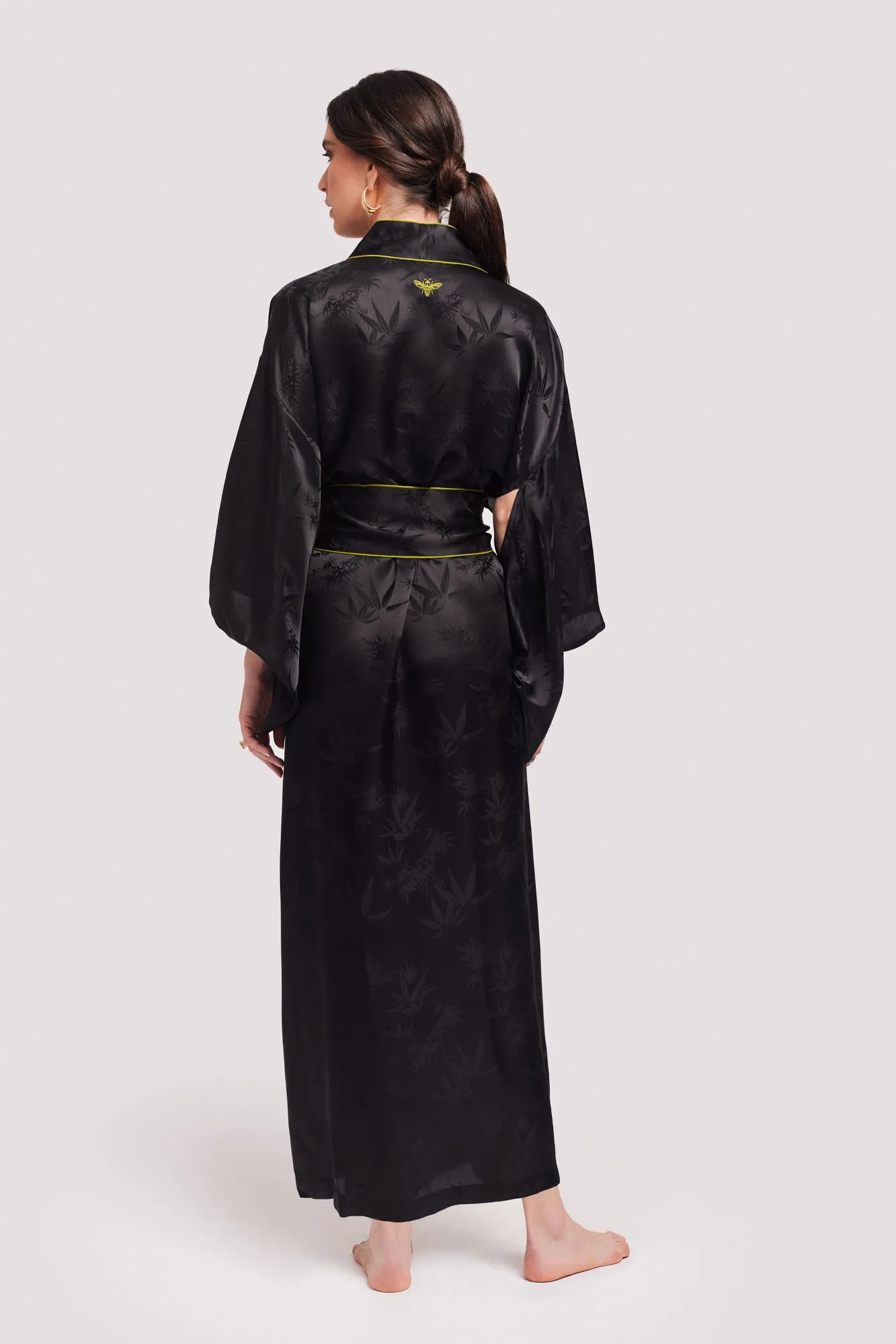 Bamboo Black Kimono