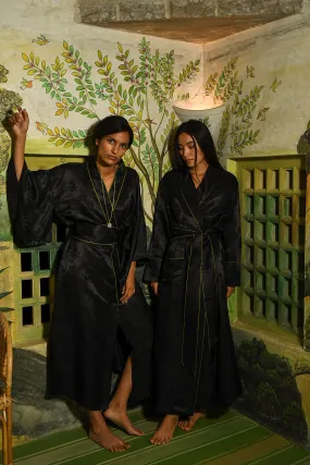 Bamboo Black Kimono