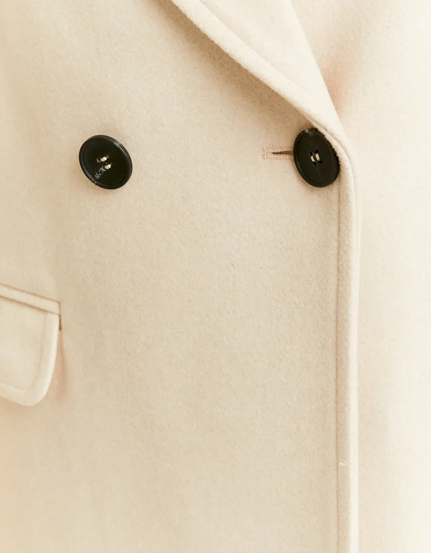 Beige Faux Wool Coat
