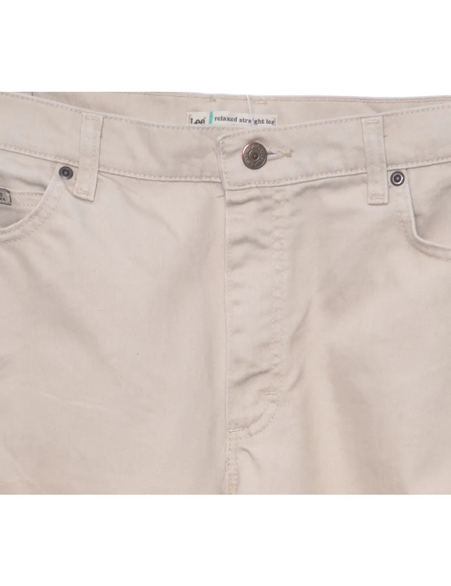 Beige Lee Jeans - W32 L33