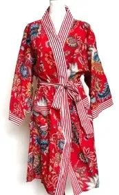 Best Seller: Rich Mixed Print Kimono Dusters (Red Navy)