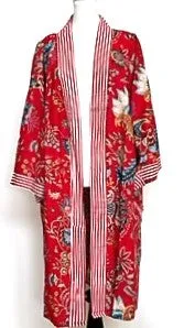 Best Seller: Rich Mixed Print Kimono Dusters (Red Navy)