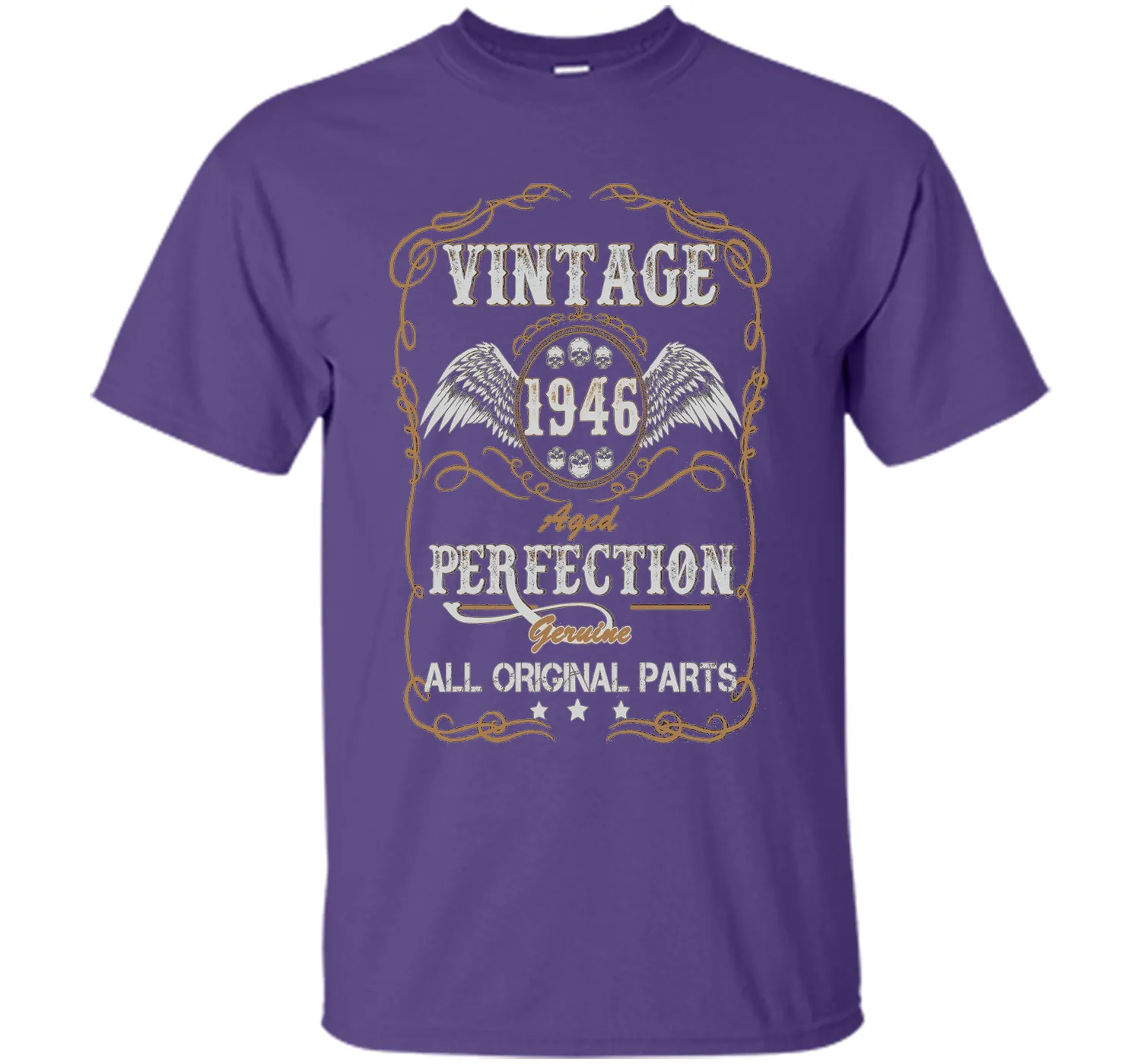 Birthday Year Gift Vintage 1946 All Original Parts T-Shirt