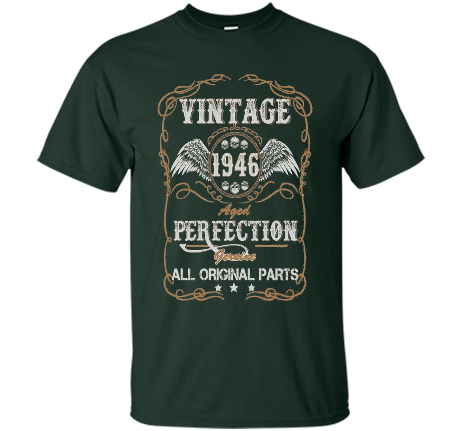 Birthday Year Gift Vintage 1946 All Original Parts T-Shirt