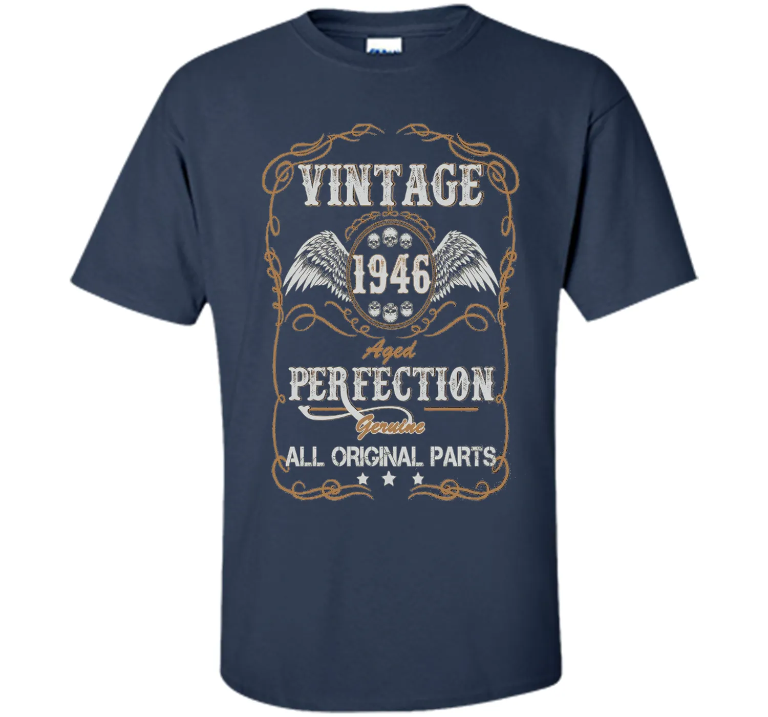 Birthday Year Gift Vintage 1946 All Original Parts T-Shirt