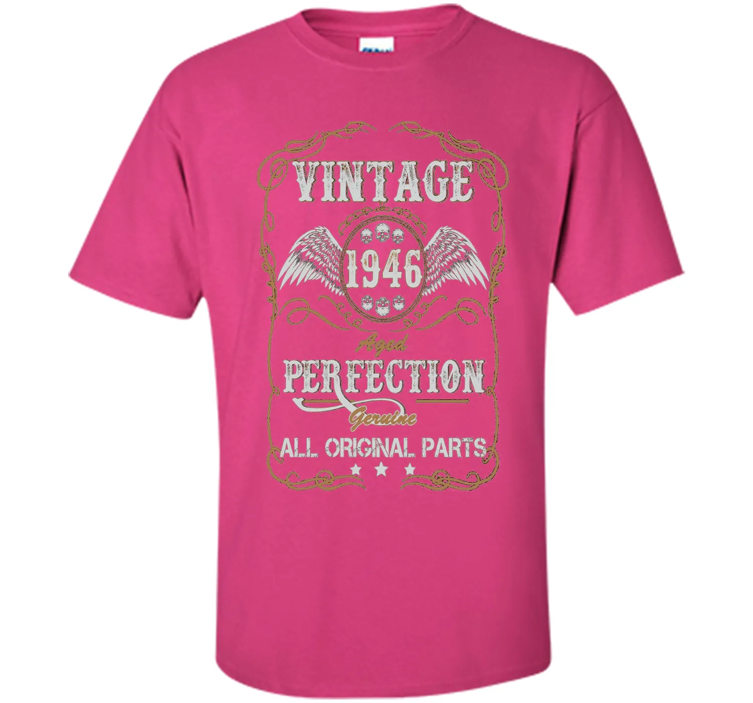 Birthday Year Gift Vintage 1946 All Original Parts T-Shirt