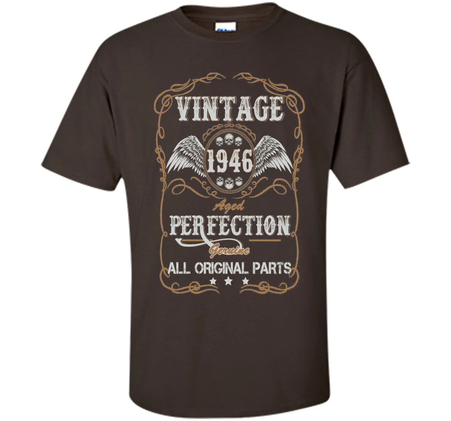 Birthday Year Gift Vintage 1946 All Original Parts T-Shirt
