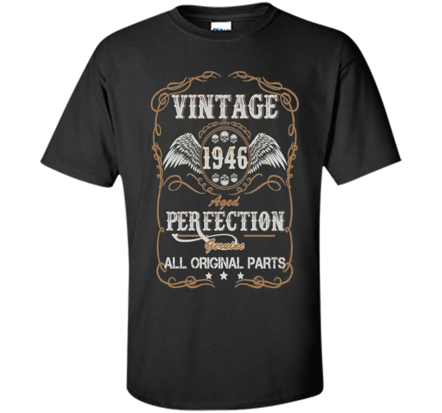 Birthday Year Gift Vintage 1946 All Original Parts T-Shirt