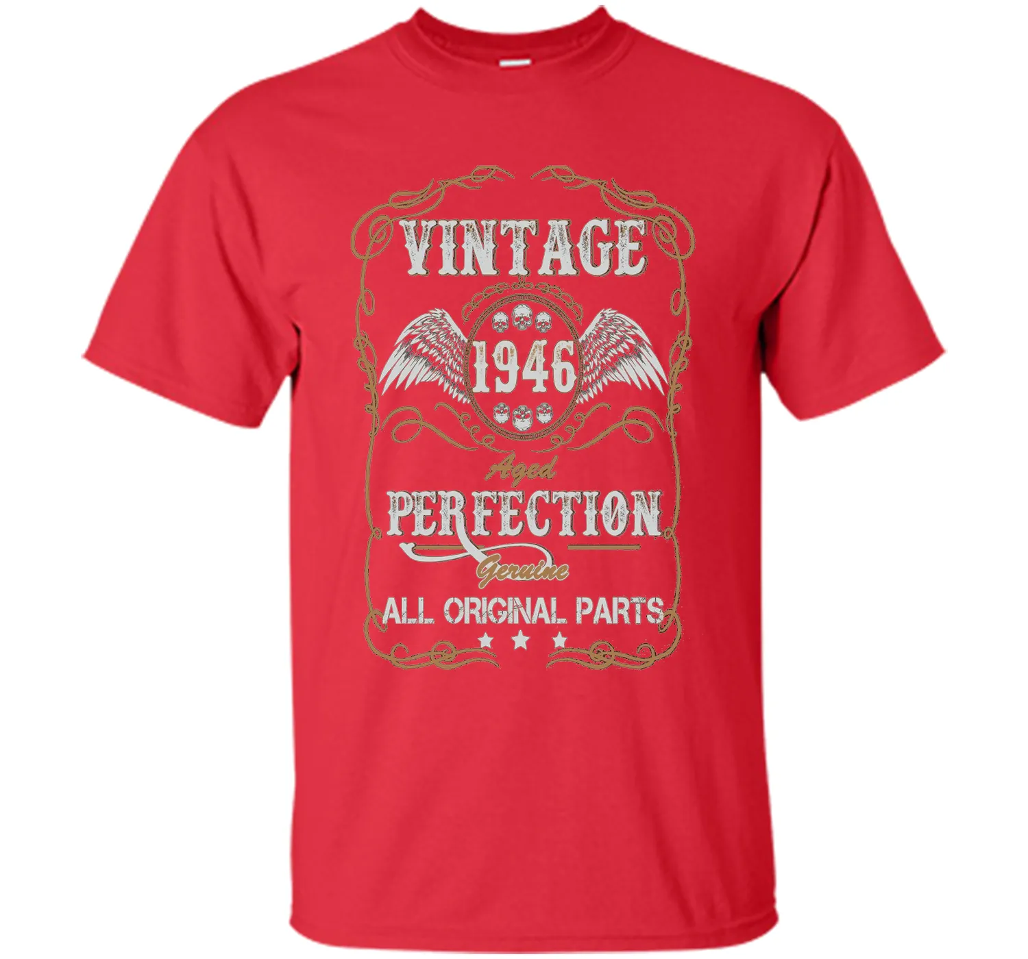 Birthday Year Gift Vintage 1946 All Original Parts T-Shirt