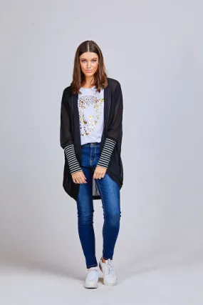 Black Cuff Kimono Short