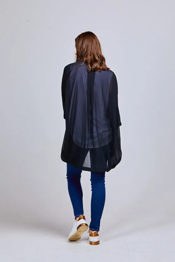 Black Cuff Kimono Short