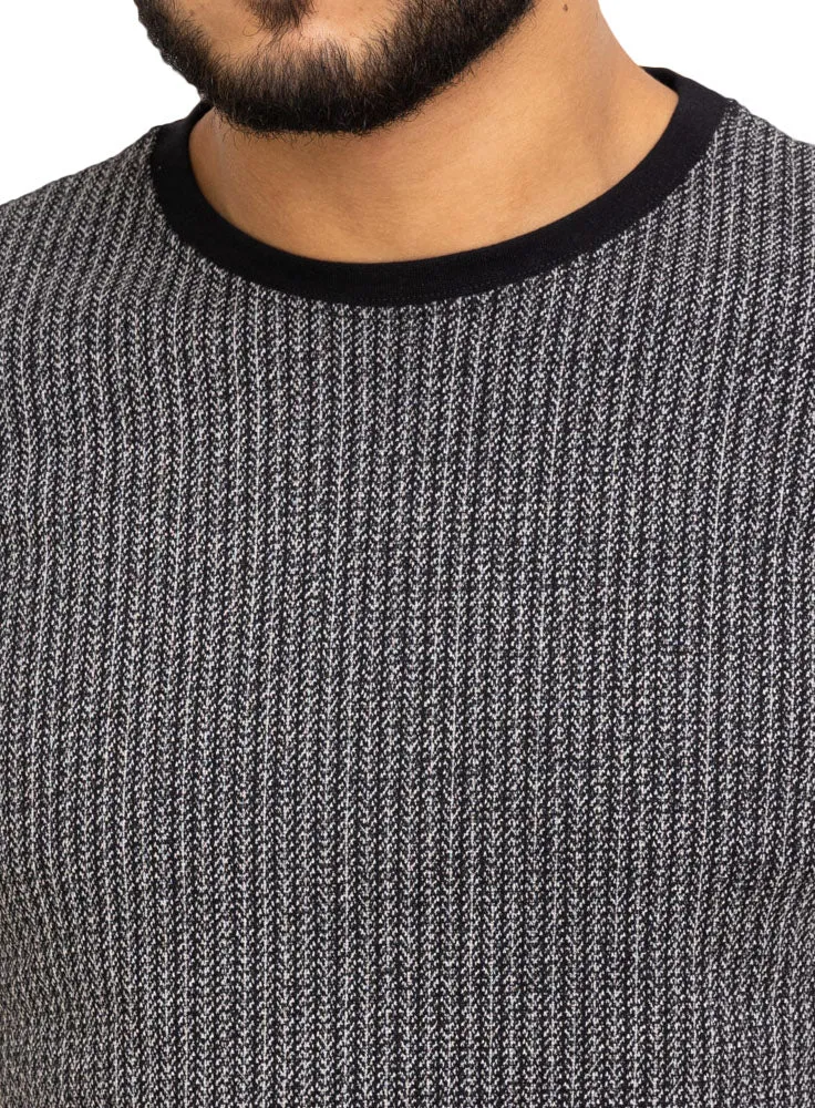 Black Printed Round T-Shirt Design 1