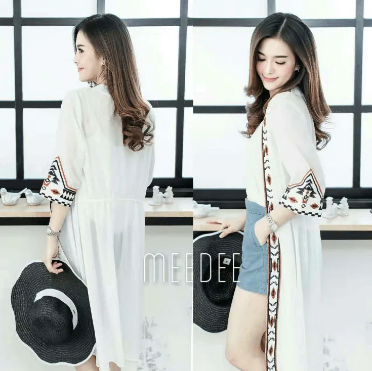 Black White Kimono Cardigan