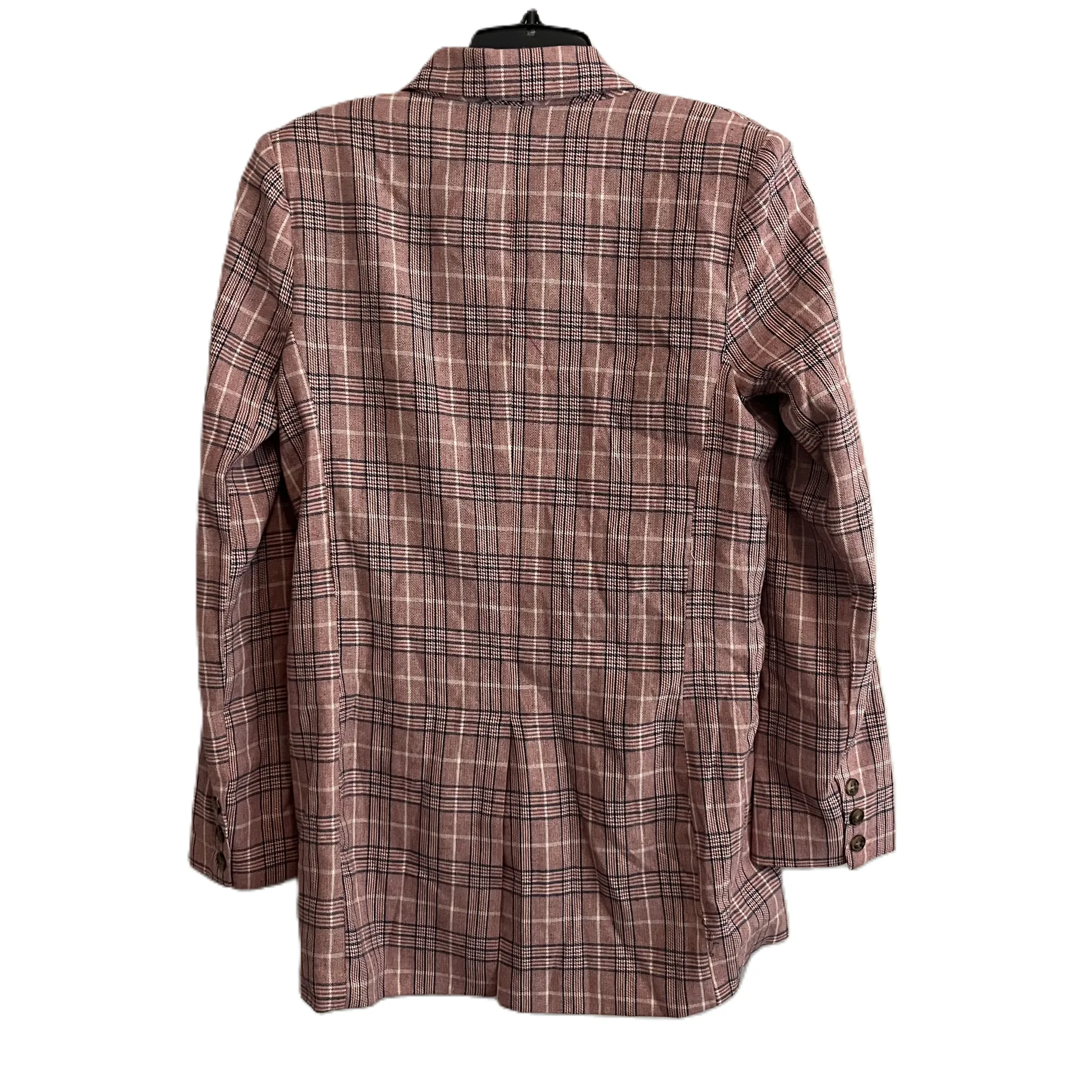 Blazer By Clothes Mentor In Plaid Pattern, Size: M